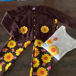 Beautiful girls sunflower themed outfit